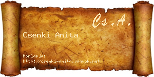 Csenki Anita névjegykártya